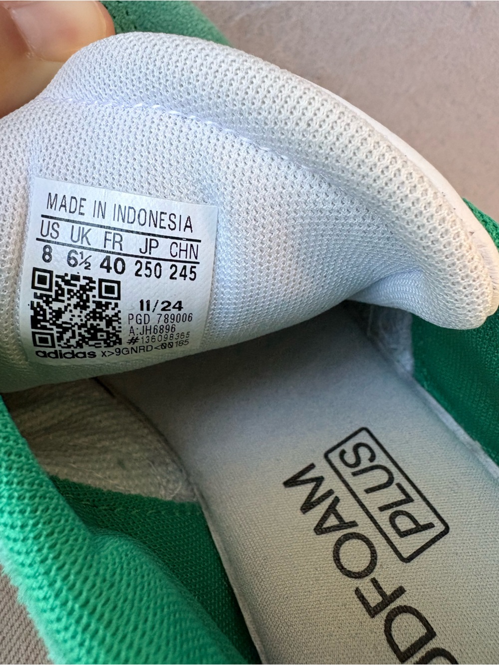 Adidas Breaknet Sleek Green White Women's Size 8 (fits like 8.5) - Picture 5 of 7